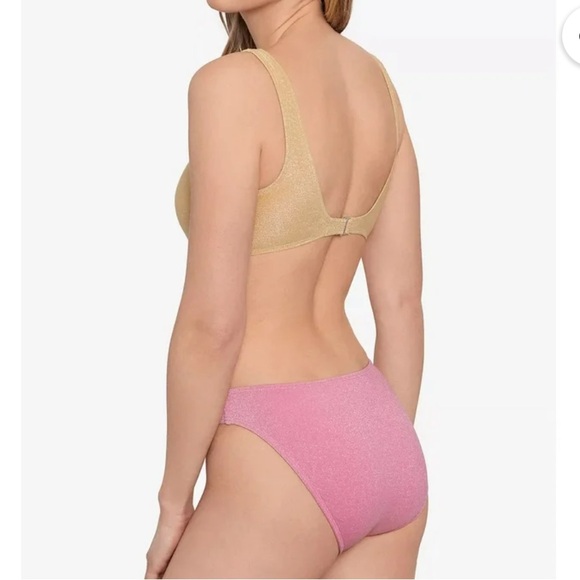 Salt + Cove Precious Metals Cut Out Monokini Swimsuit, Blush Pink Sz SMALL - Picture 4 of 12